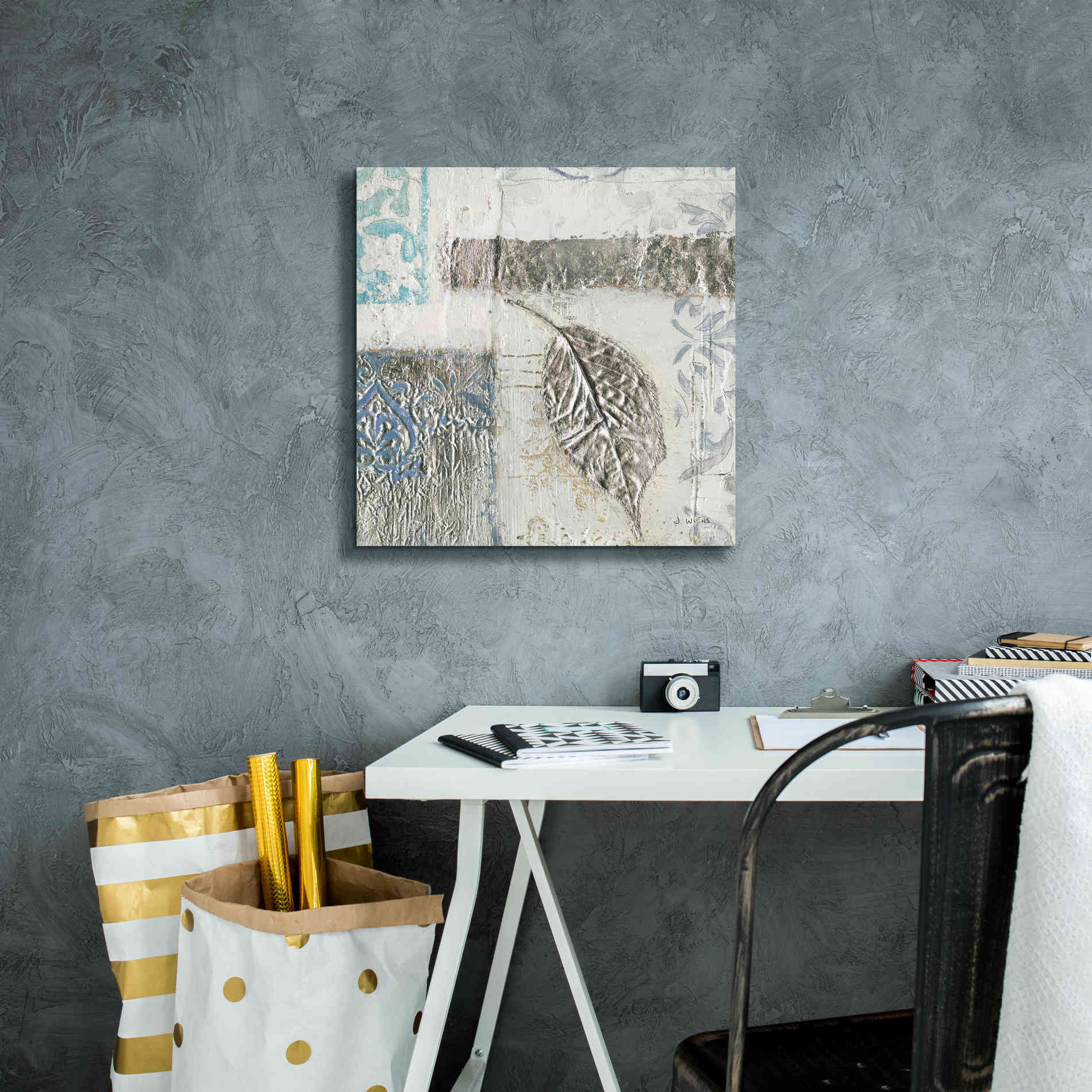 'Gracefully Blue IV' by James Wiens, Canvas Wall Art,18 x 18