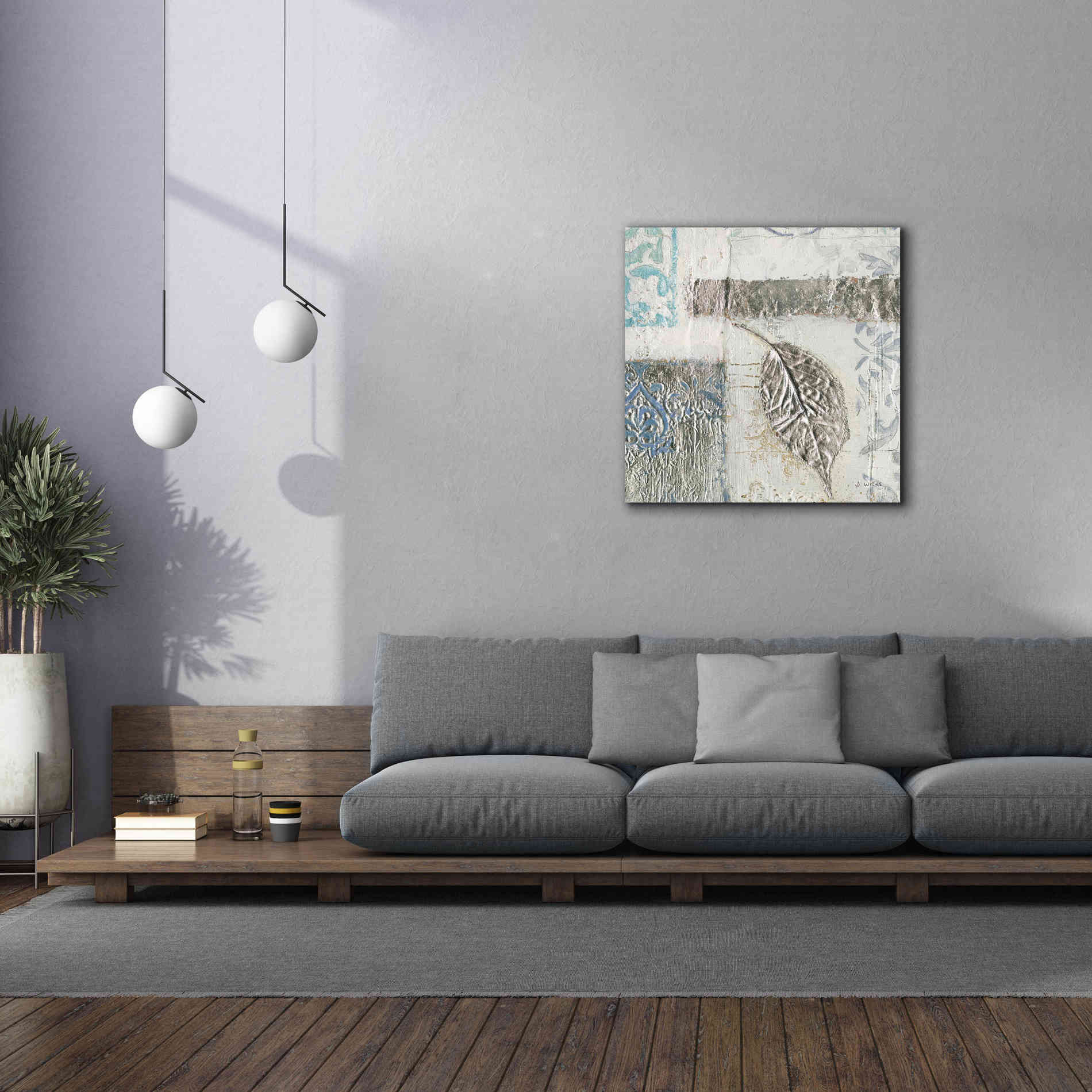 'Gracefully Blue IV' by James Wiens, Canvas Wall Art,37 x 37