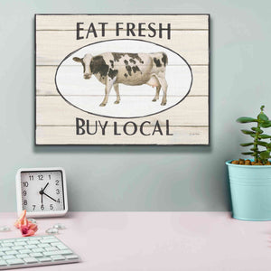 'Country Cow V' by James Wiens, Canvas Wall Art,16 x 12