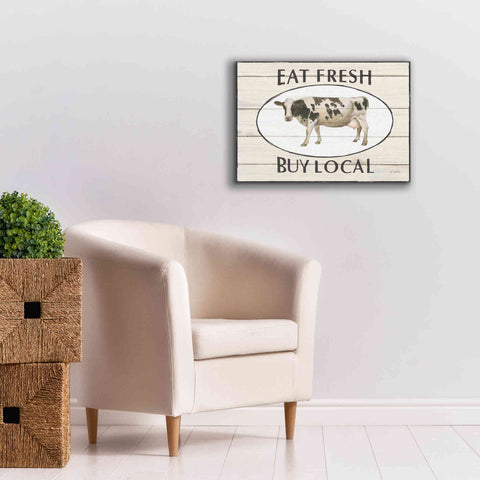 Image of 'Country Cow V' by James Wiens, Canvas Wall Art,26 x 18