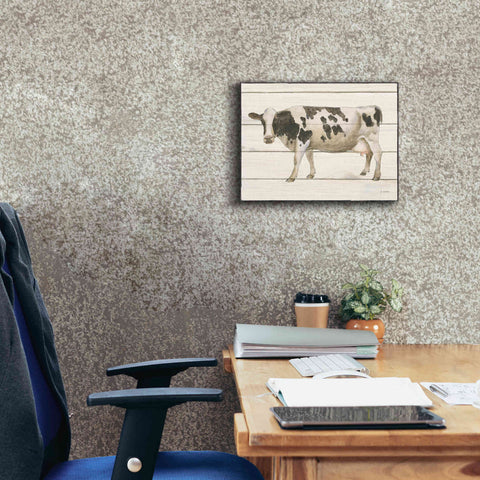 Image of 'Country Cow VI' by James Wiens, Canvas Wall Art,16 x 12