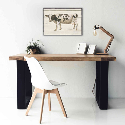 Image of 'Country Cow VI' by James Wiens, Canvas Wall Art,26 x 18