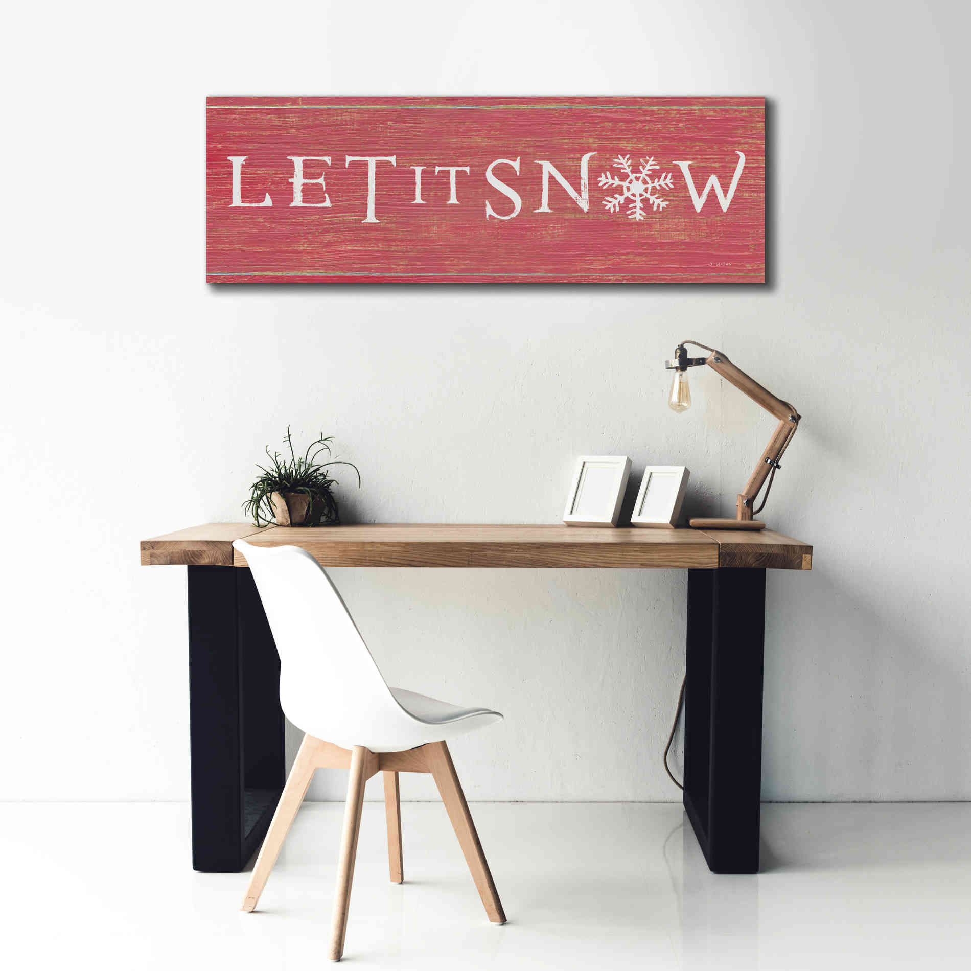 'Christmas Affinity I Red' by James Wiens, Canvas Wall Art,60 x 20