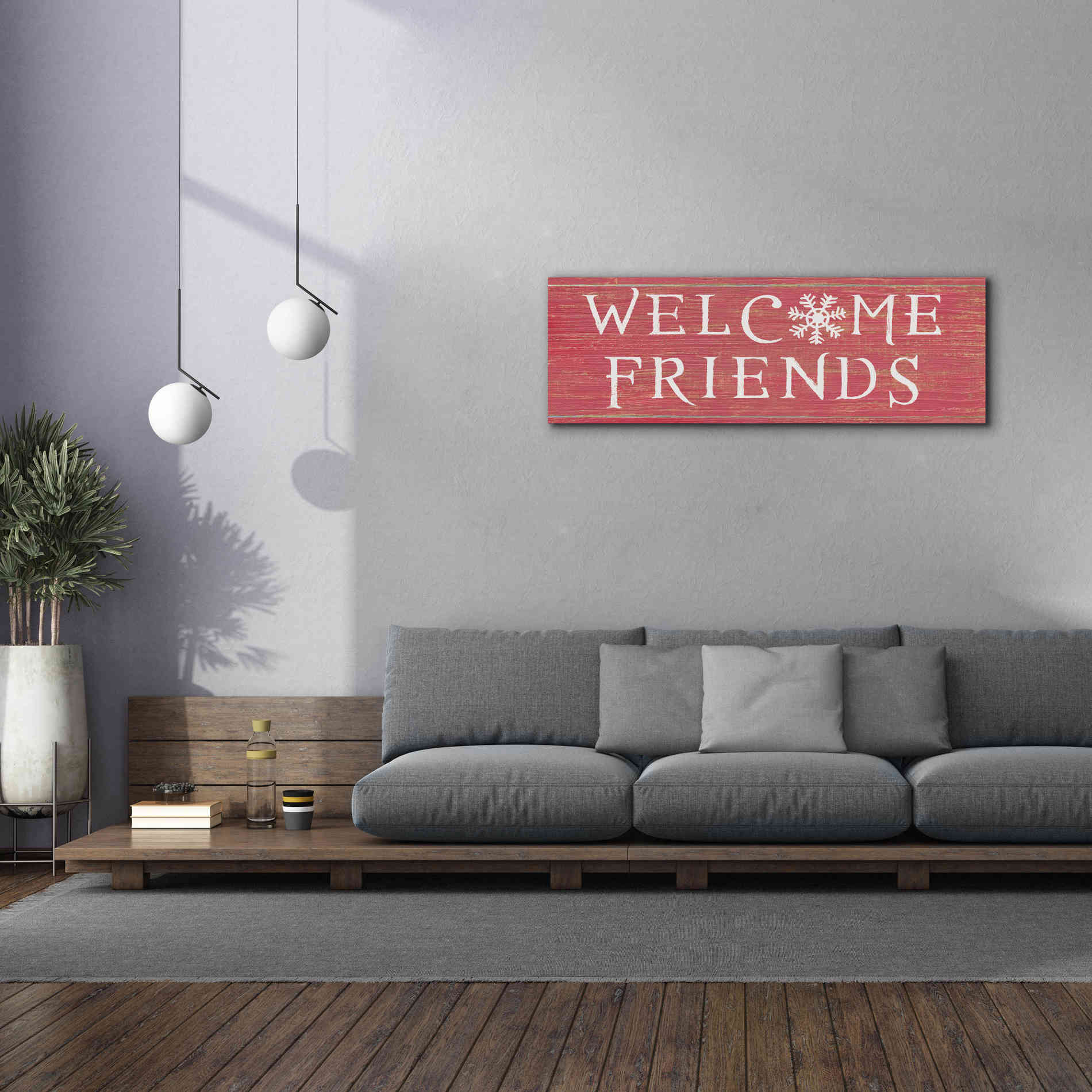 'Christmas Affinity II Red' by James Wiens, Canvas Wall Art,60 x 20