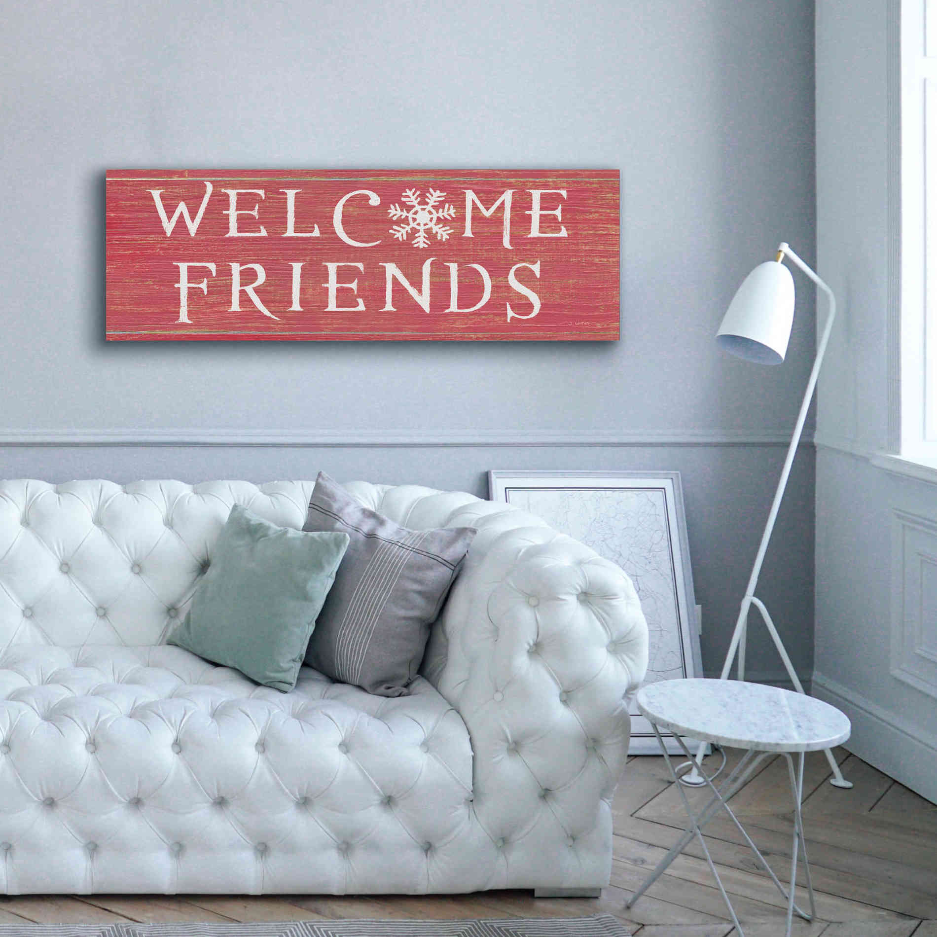 'Christmas Affinity II Red' by James Wiens, Canvas Wall Art,60 x 20