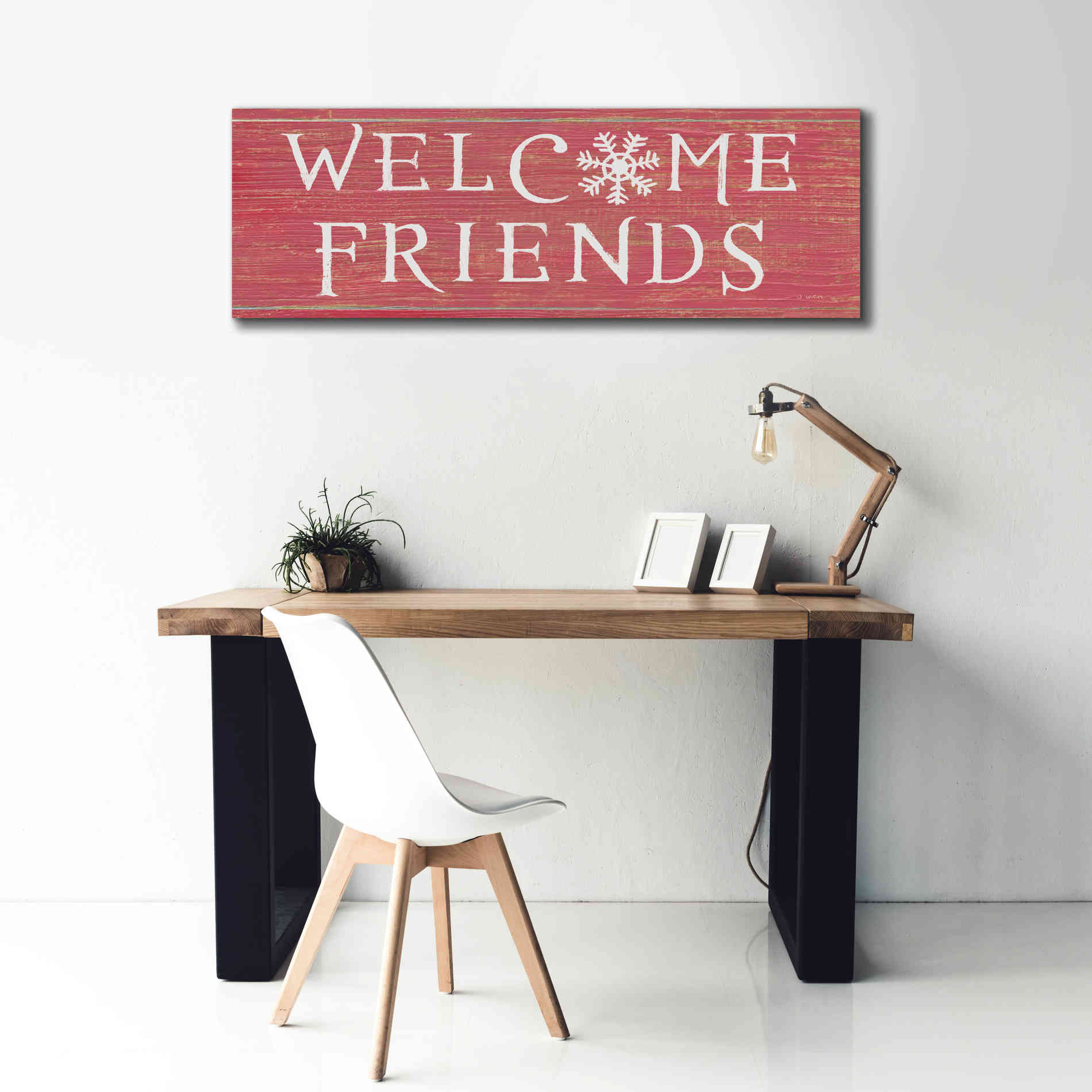 'Christmas Affinity II Red' by James Wiens, Canvas Wall Art,60 x 20