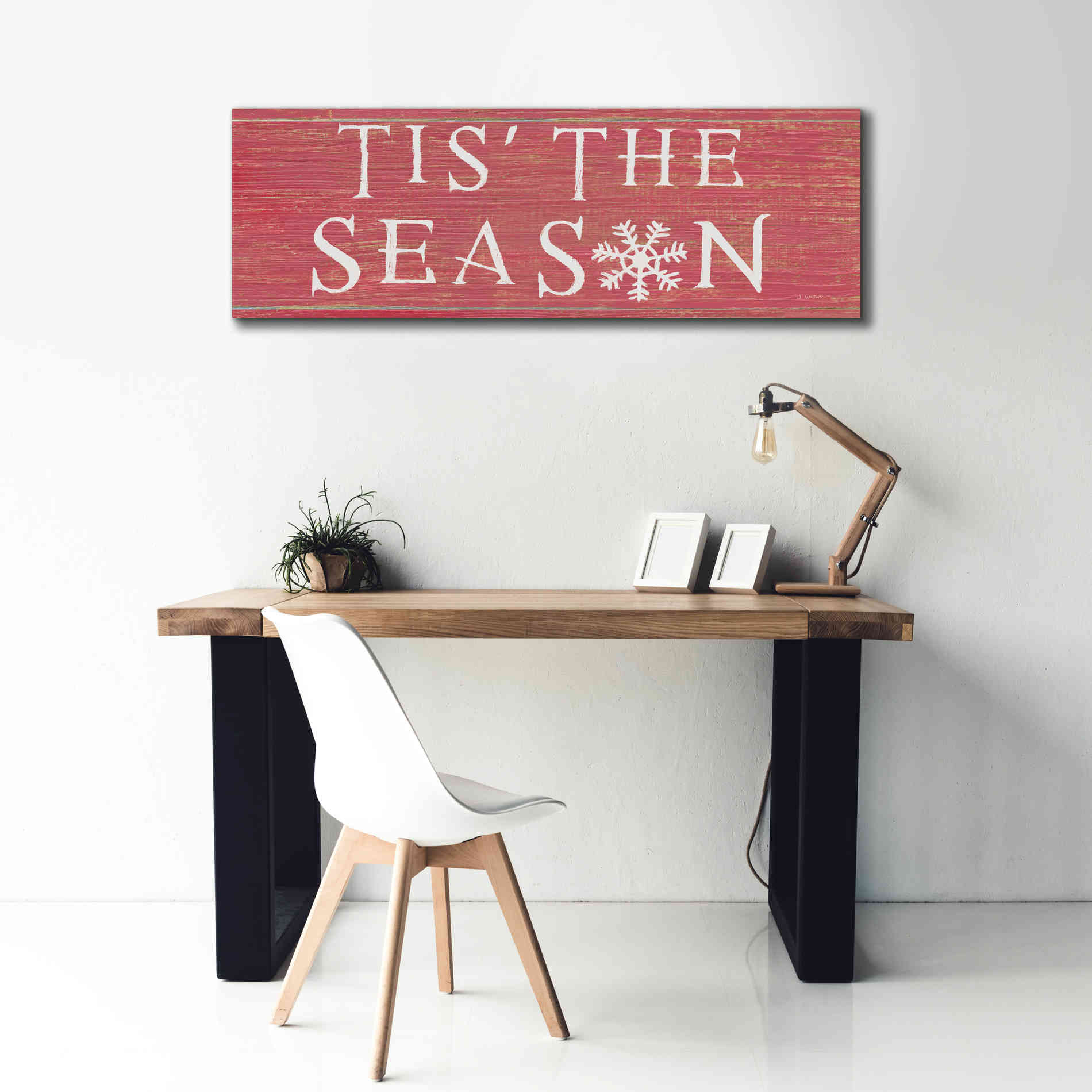 'Christmas Affinity IV Red' by James Wiens, Canvas Wall Art,60 x 20