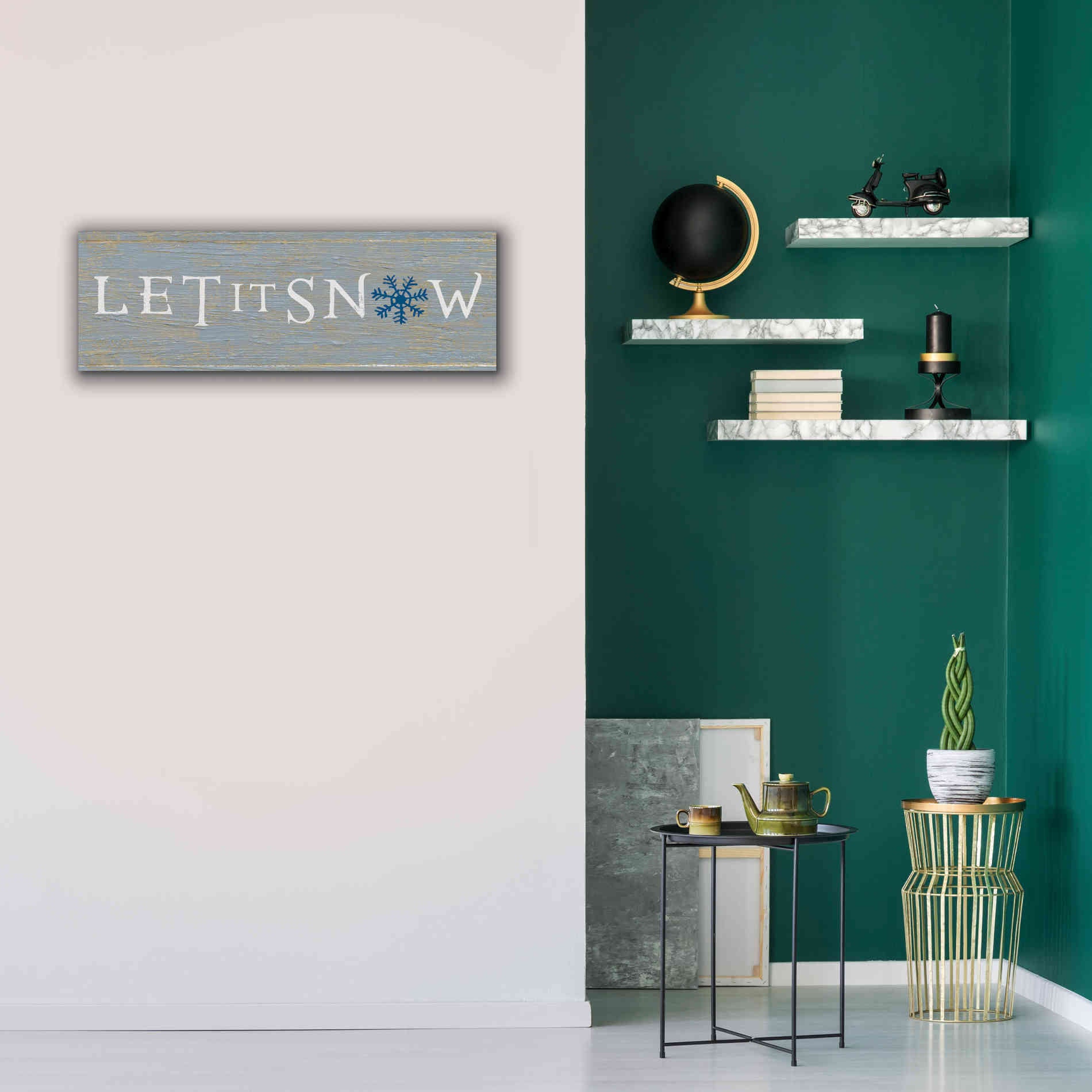 'Christmas Affinity I Grey' by James Wiens, Canvas Wall Art,36 x 12