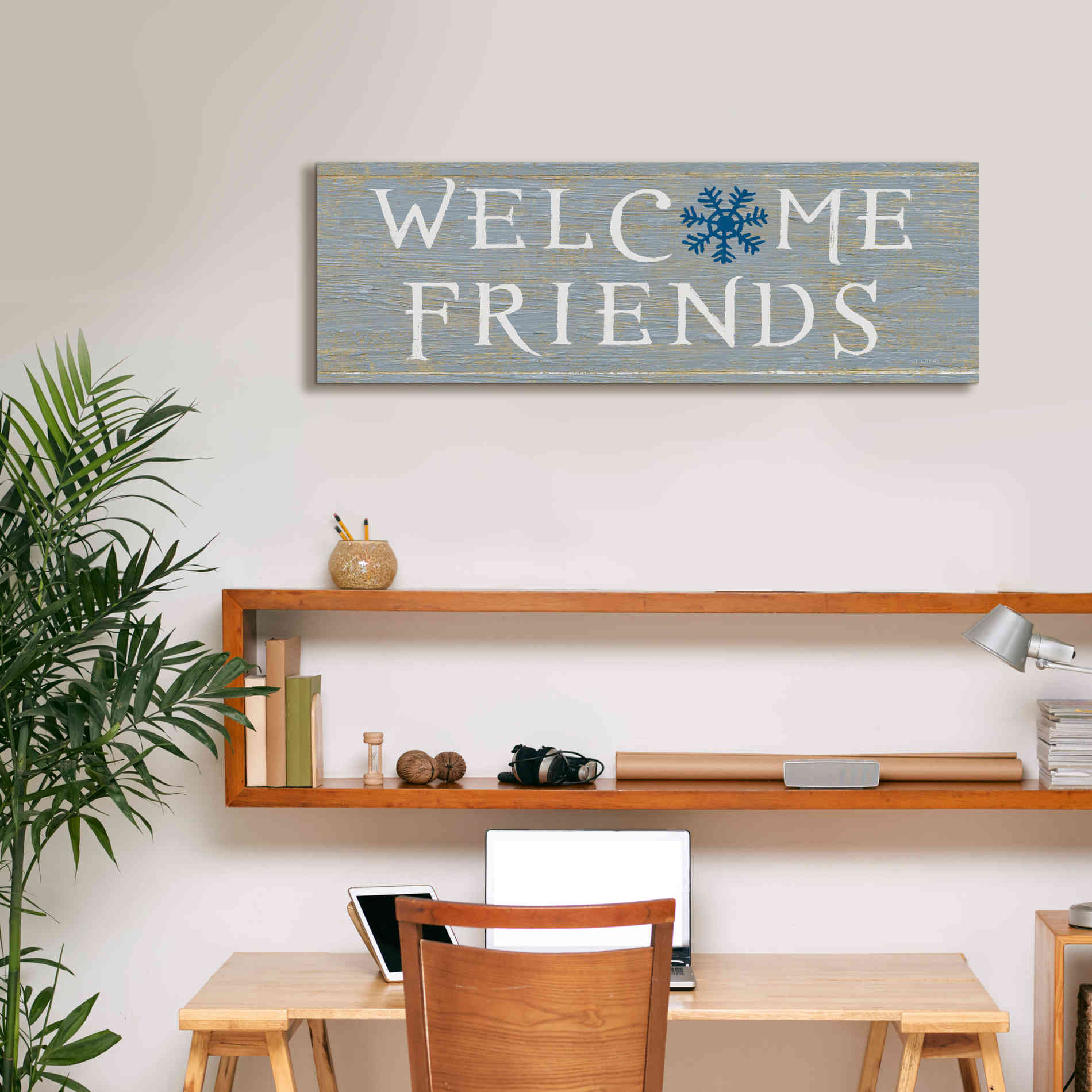 'Christmas Affinity II Grey' by James Wiens, Canvas Wall Art,36 x 12