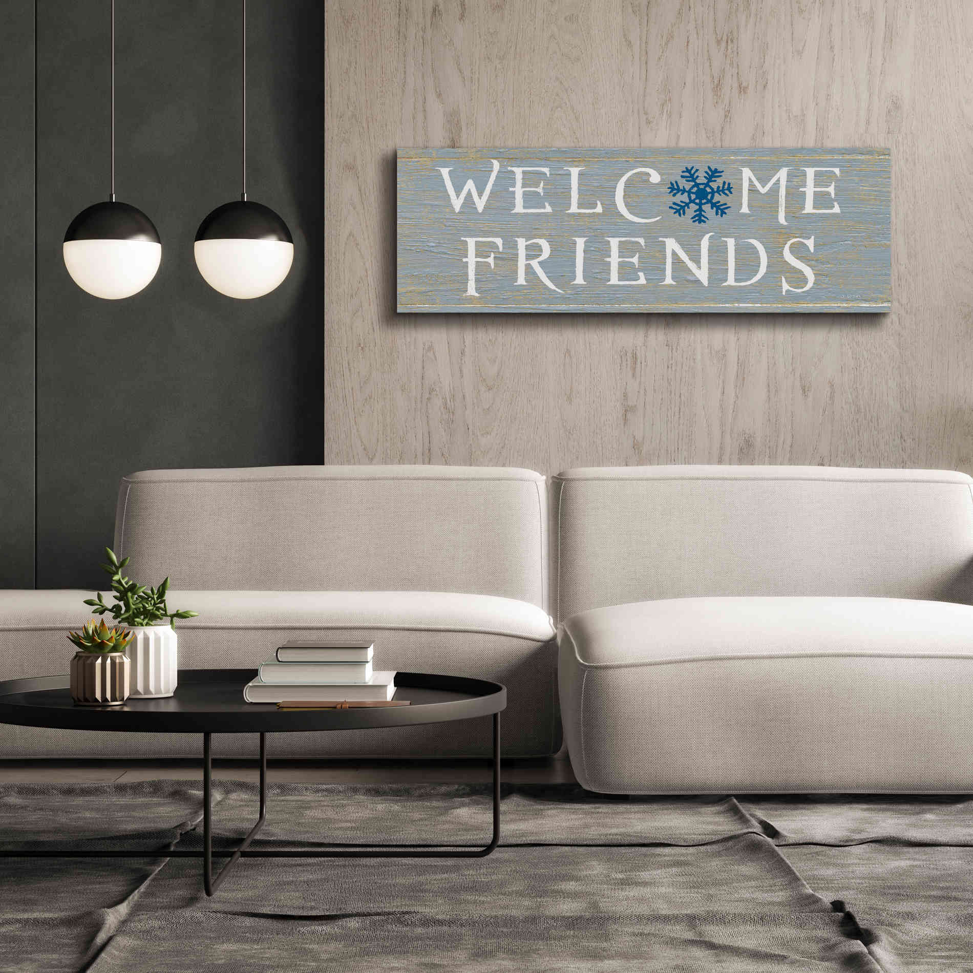 'Christmas Affinity II Grey' by James Wiens, Canvas Wall Art,60 x 20