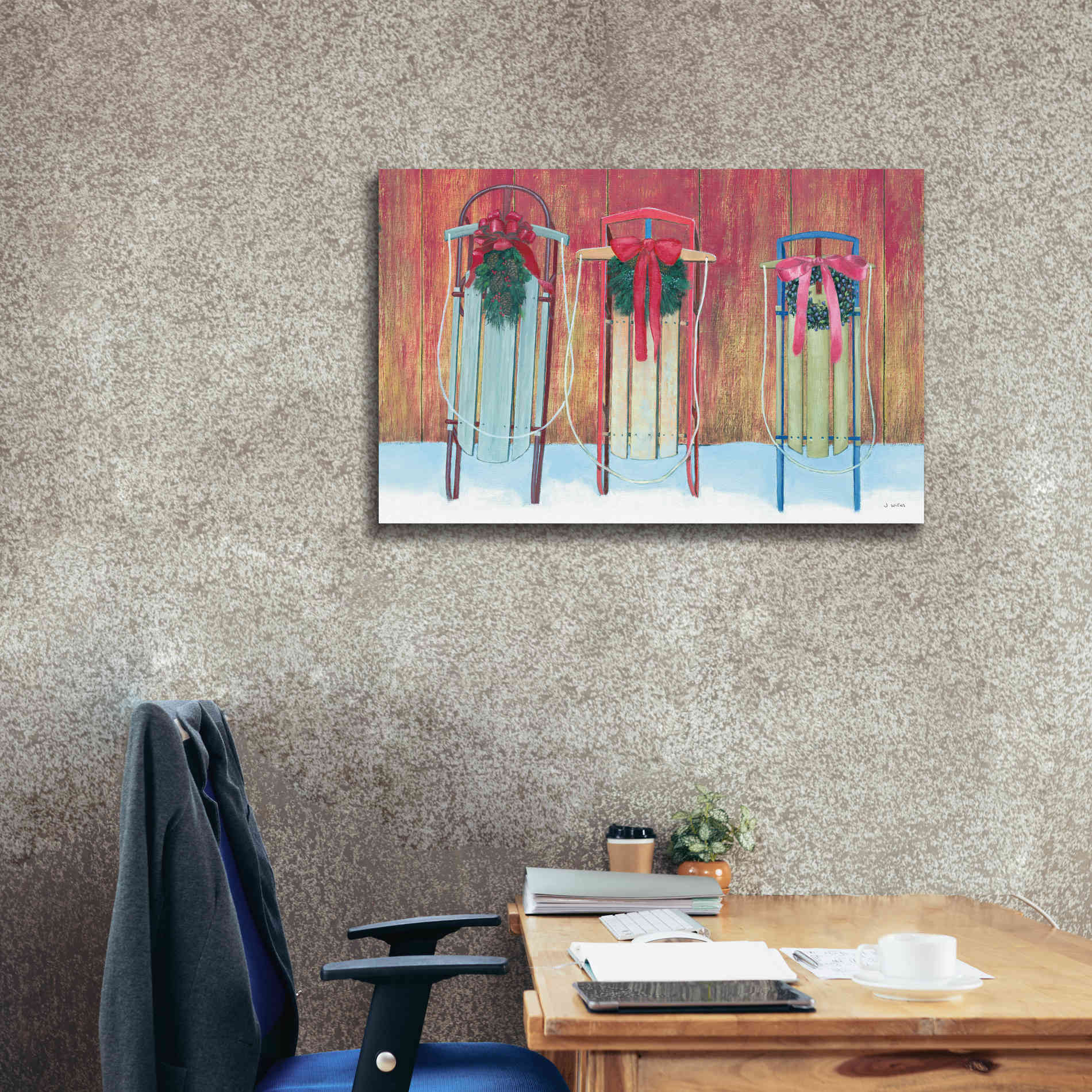 'Christmas Affinity V' by James Wiens, Canvas Wall Art,40 x 26
