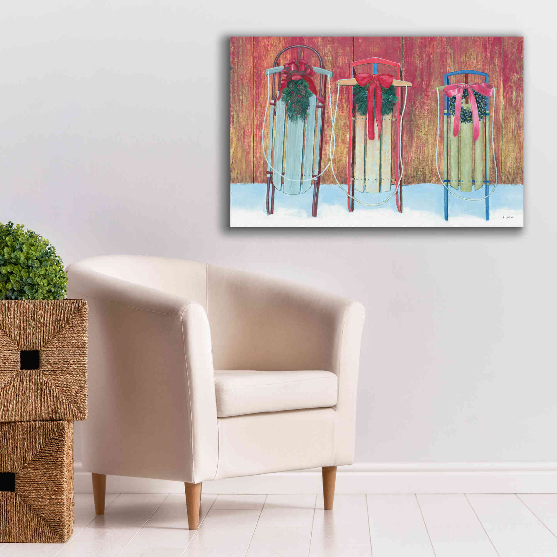 'Christmas Affinity V' by James Wiens, Canvas Wall Art,40 x 26