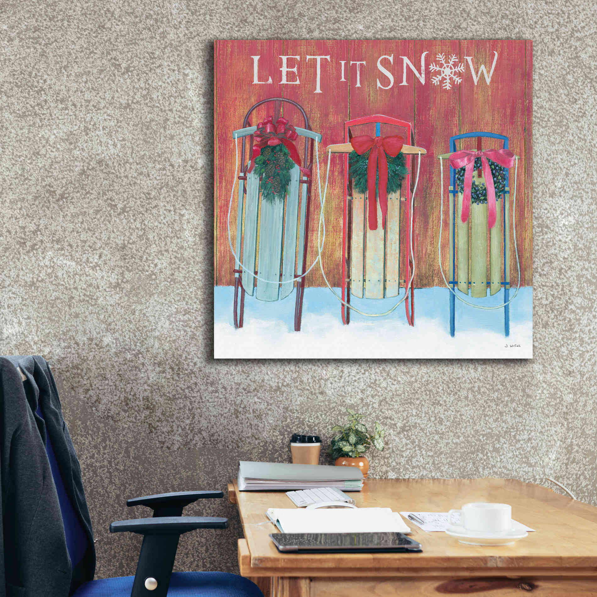 'Christmas Affinity IX' by James Wiens, Canvas Wall Art,37 x 37