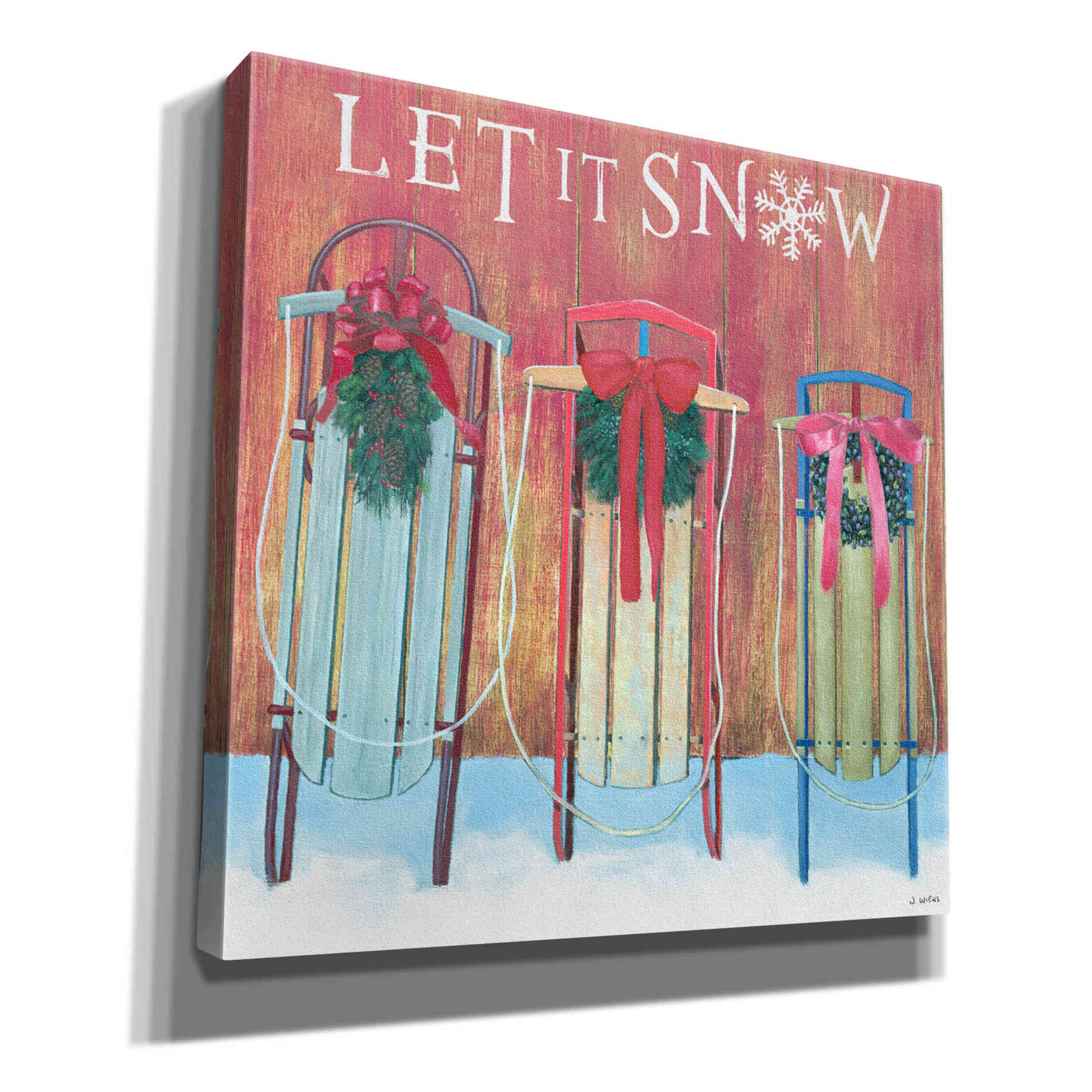 'Christmas Affinity IX' by James Wiens, Canvas Wall Art,12x12x1.1x0,18x18x1.1x0,26x26x1.74x0,37x37x1.74x0
