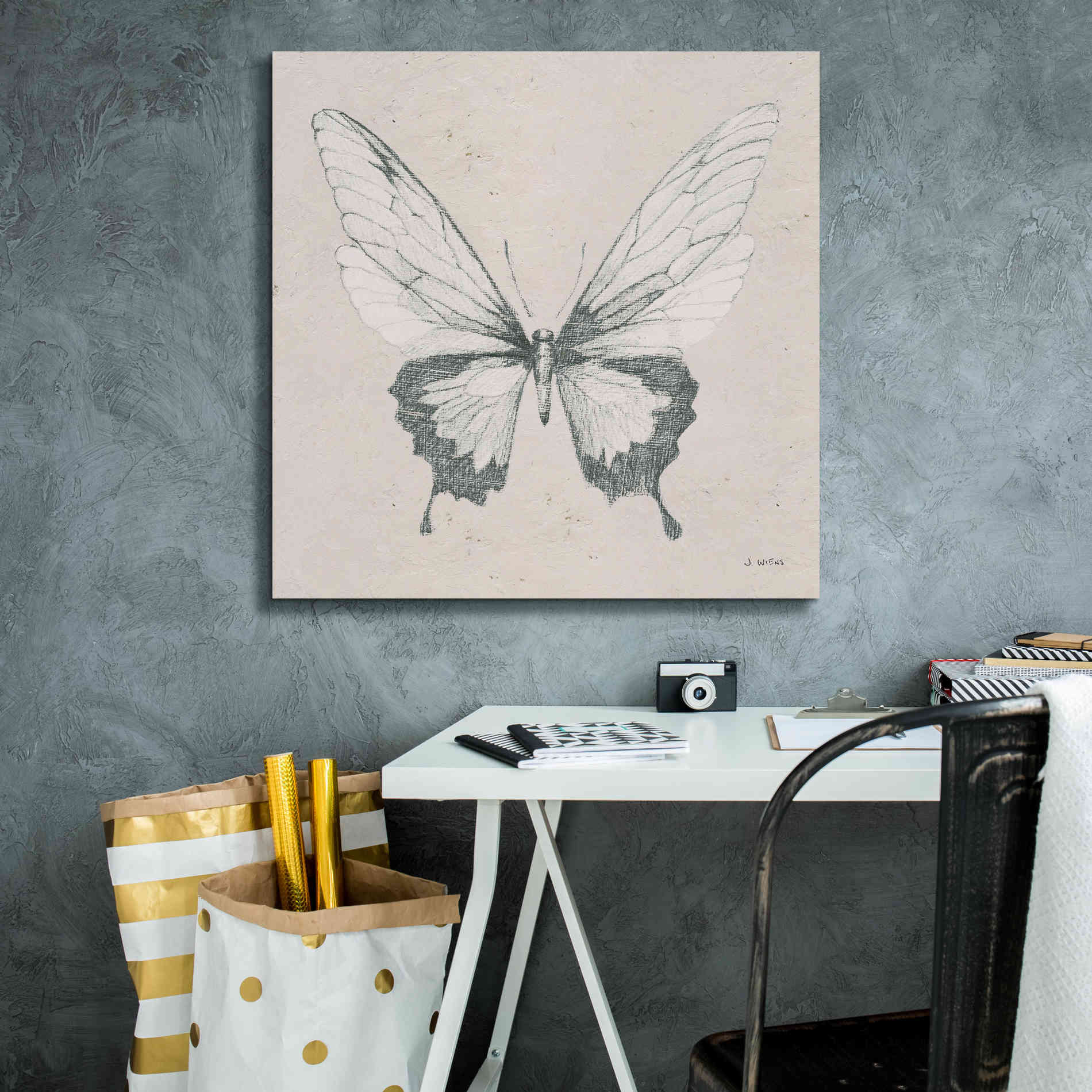 'Soft Summer Sketches V' by James Wiens, Canvas Wall Art,26 x 26