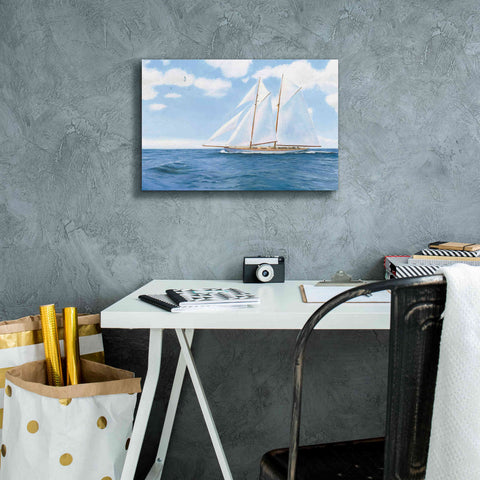 Image of 'Majestic Sailboat' by James Wiens, Canvas Wall Art,18 x 12