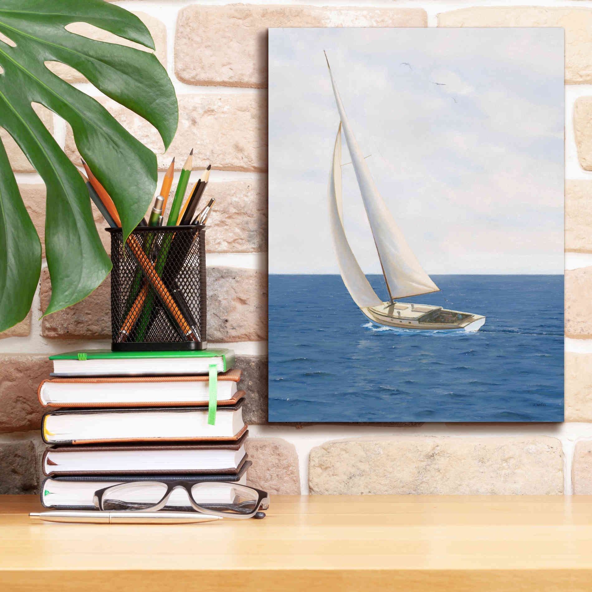 'A Day at Sea II' by James Wiens, Canvas Wall Art,12 x 16