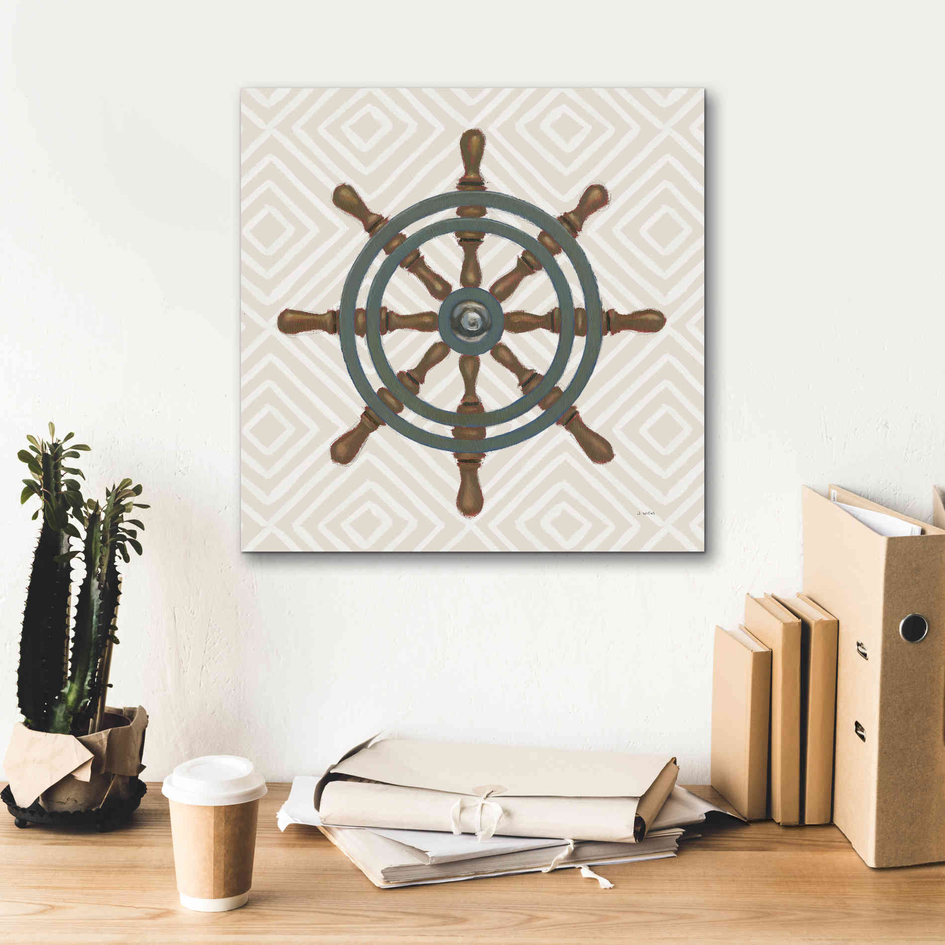'A Day at Sea IV' by James Wiens, Canvas Wall Art,18 x 18