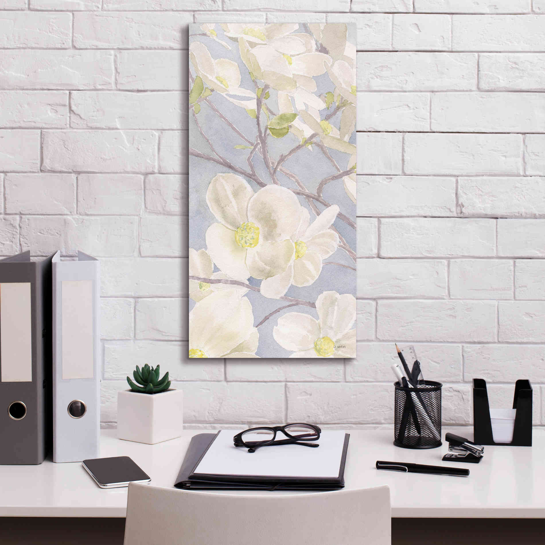 'Breezy Blossoms I' by James Wiens, Canvas Wall Art,12 x 24