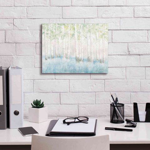 Image of 'Soft Birches' by James Wiens, Canvas Wall Art,16 x 12