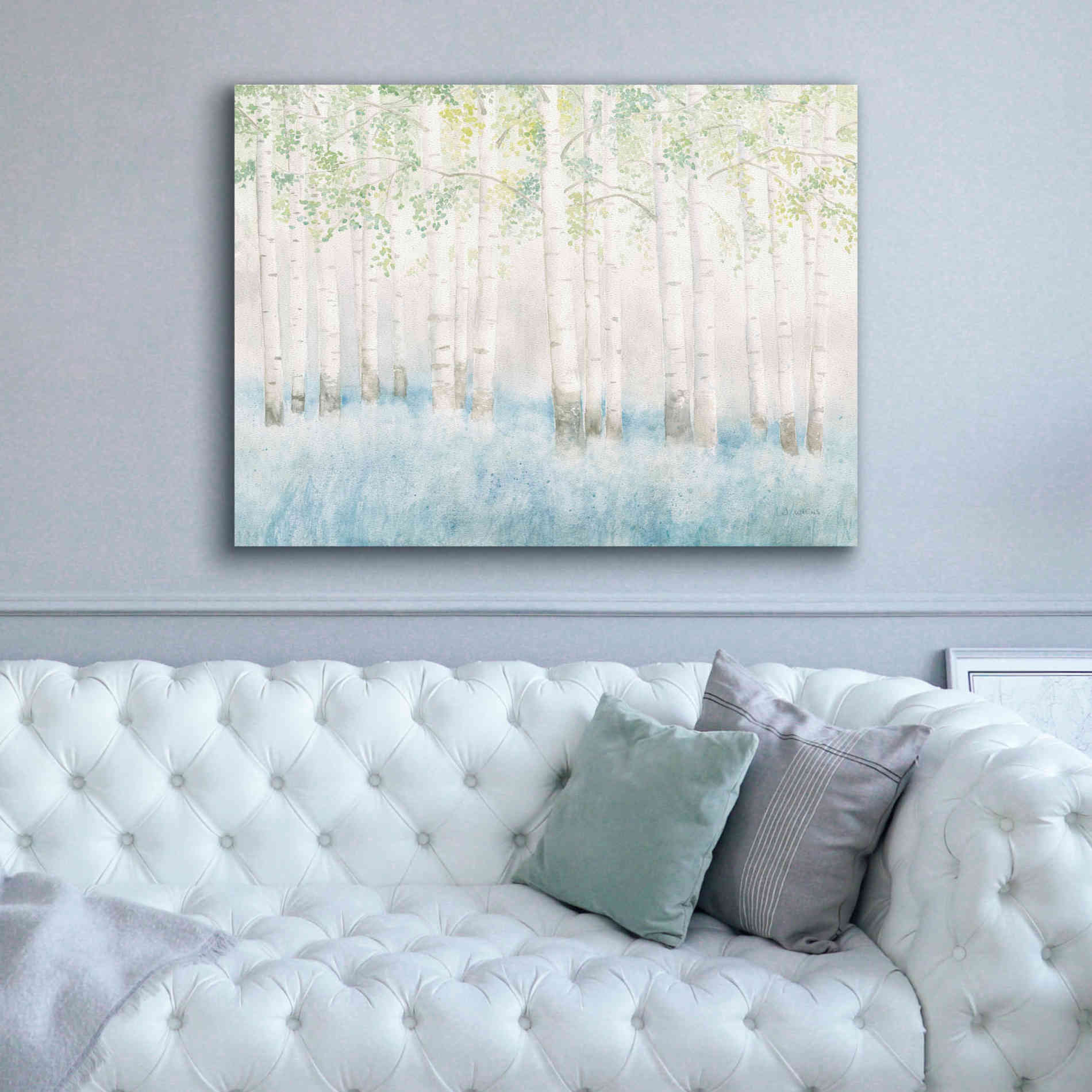 'Soft Birches' by James Wiens, Canvas Wall Art,54 x 40