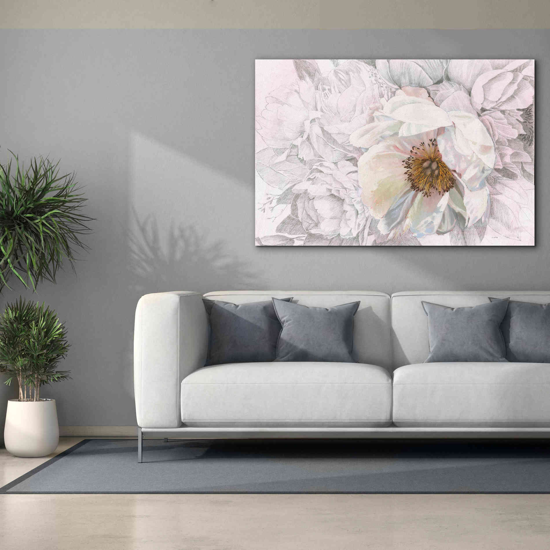 'Blooming Sketch' by James Wiens, Canvas Wall Art,60 x 40