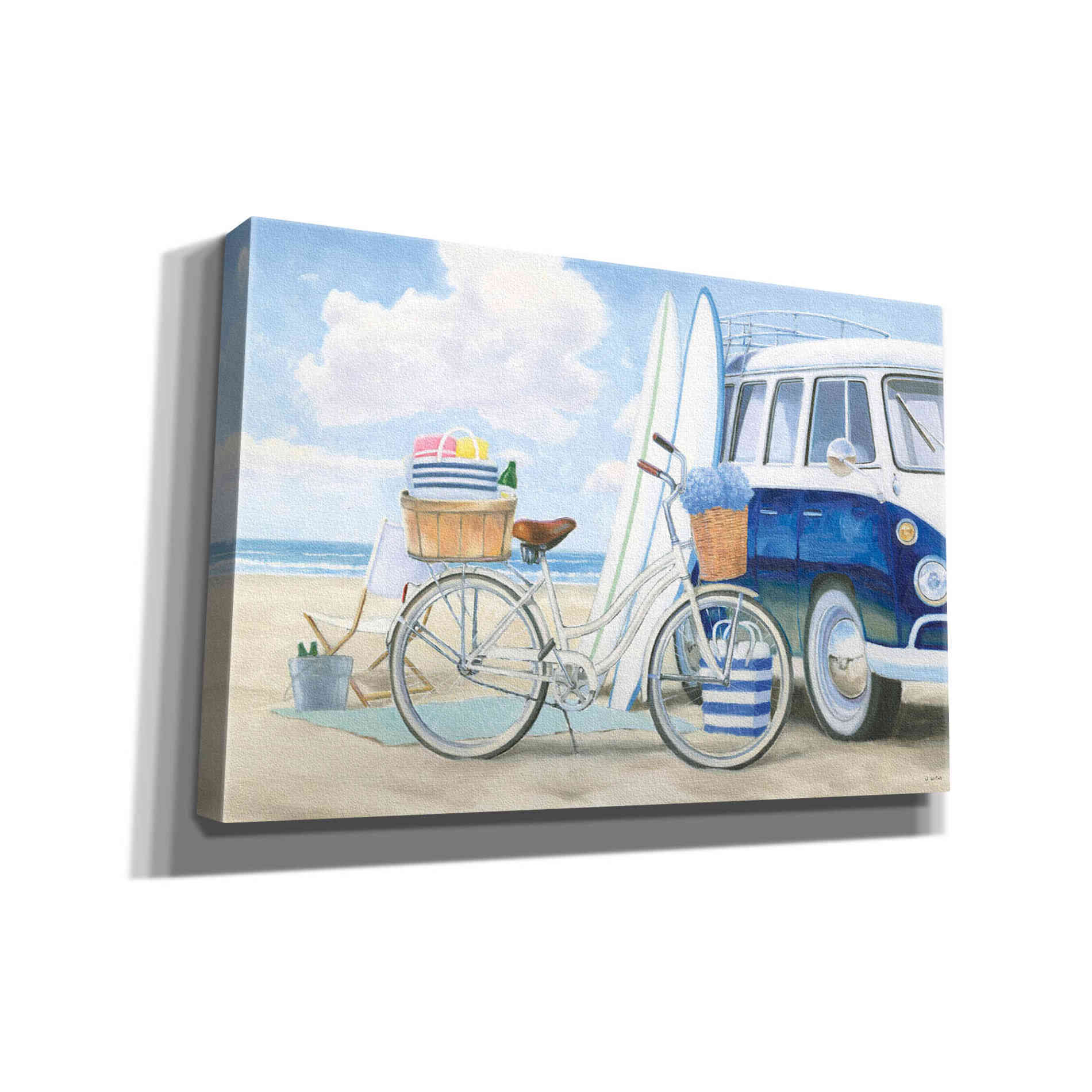 'Beach Time I' by James Wiens, Canvas Wall Art,18x12x1.1x0,26x18x1.1x0,40x26x1.74x0,60x40x1.74x0