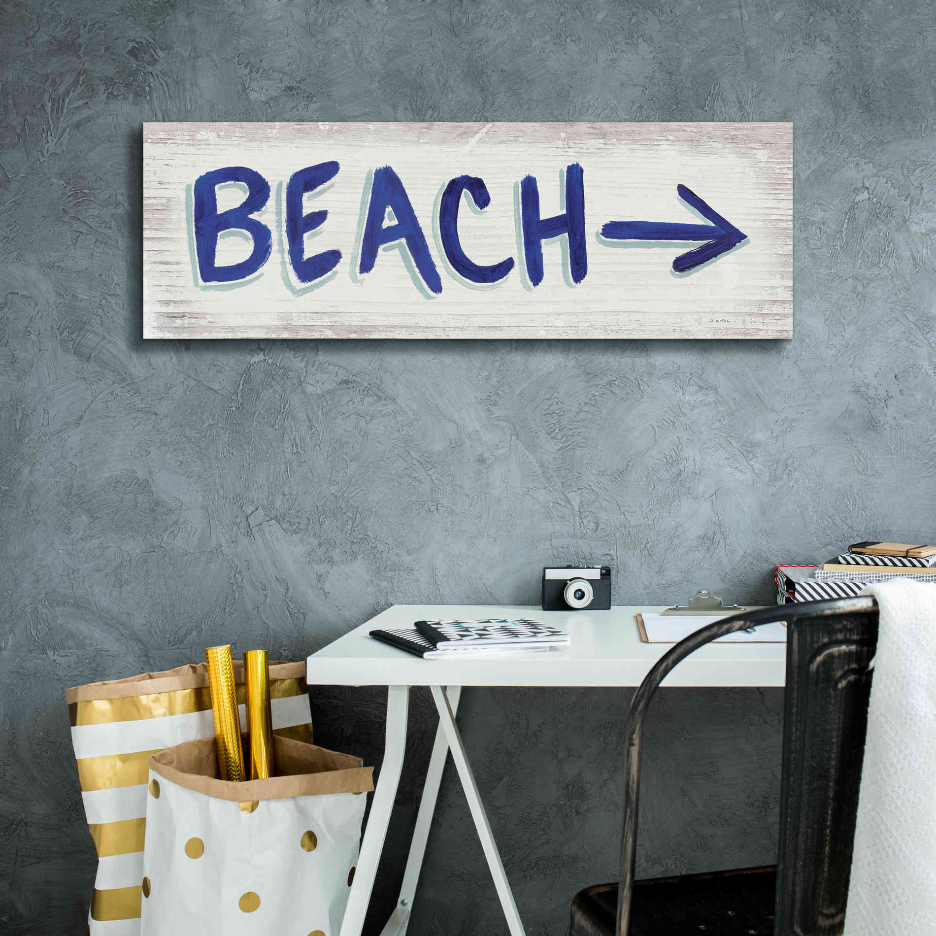 'Beach Time VII' by James Wiens, Canvas Wall Art,36 x 12