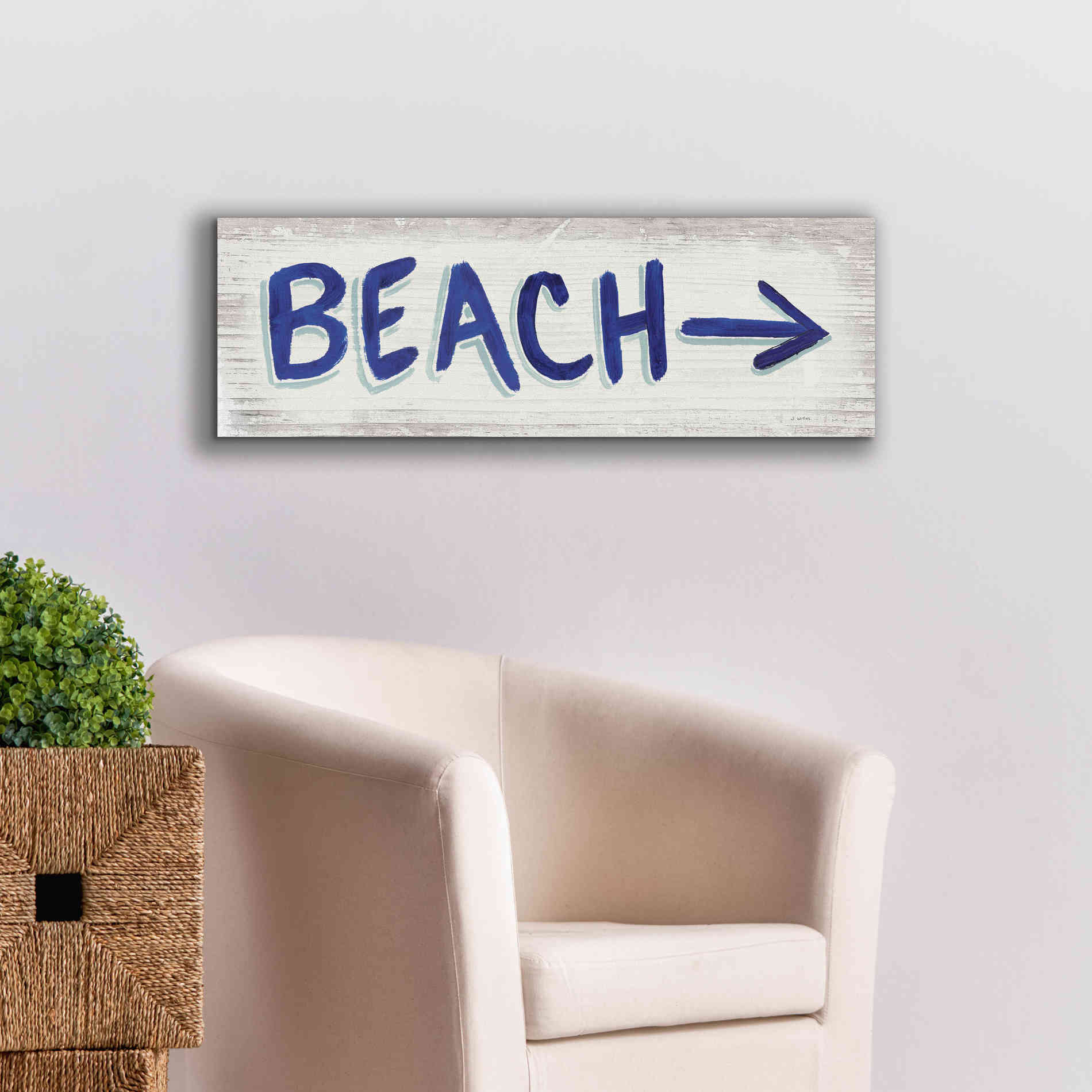 'Beach Time VII' by James Wiens, Canvas Wall Art,36 x 12