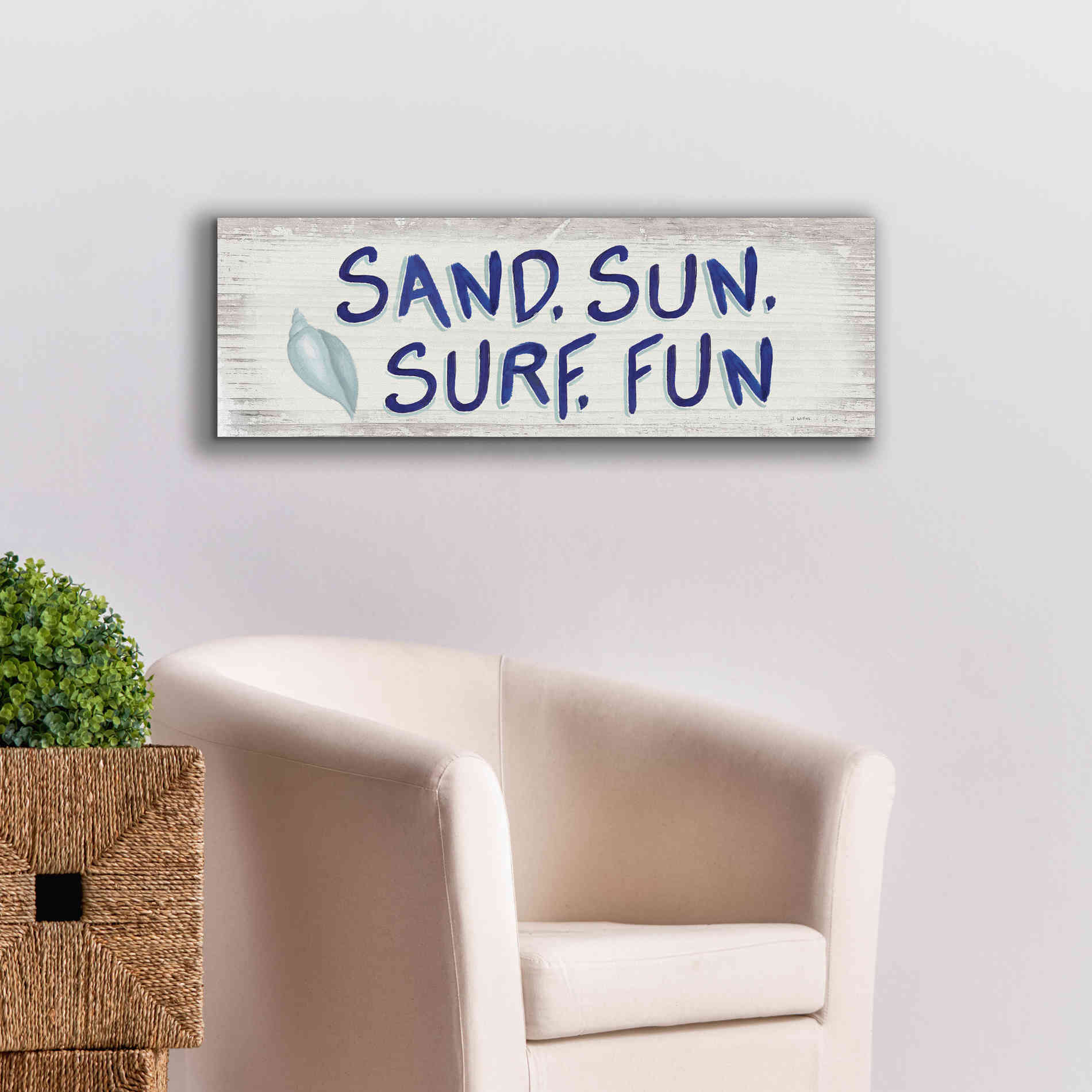 'Beach Time VIII' by James Wiens, Canvas Wall Art,36 x 12