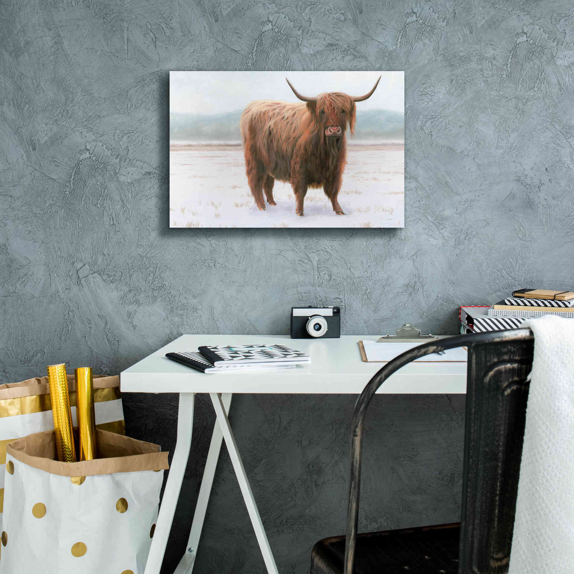'King of the Highland Fields' by James Wiens, Canvas Wall Art,18 x 12