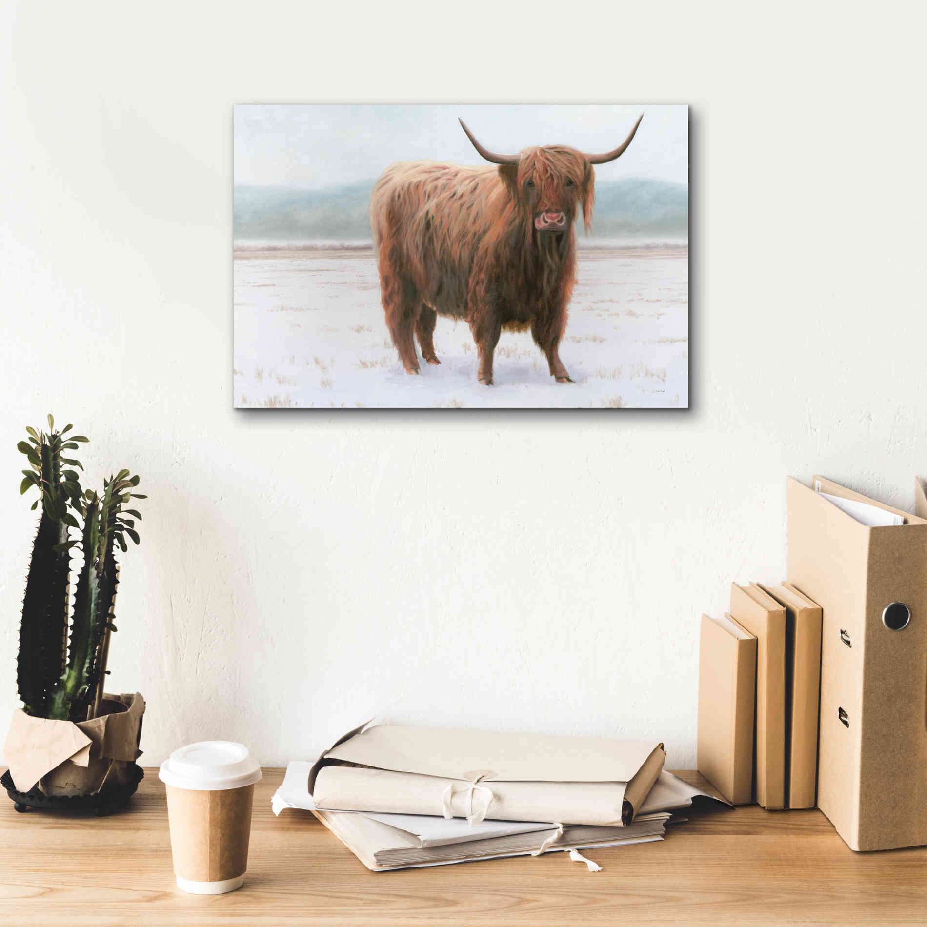 'King of the Highland Fields' by James Wiens, Canvas Wall Art,18 x 12
