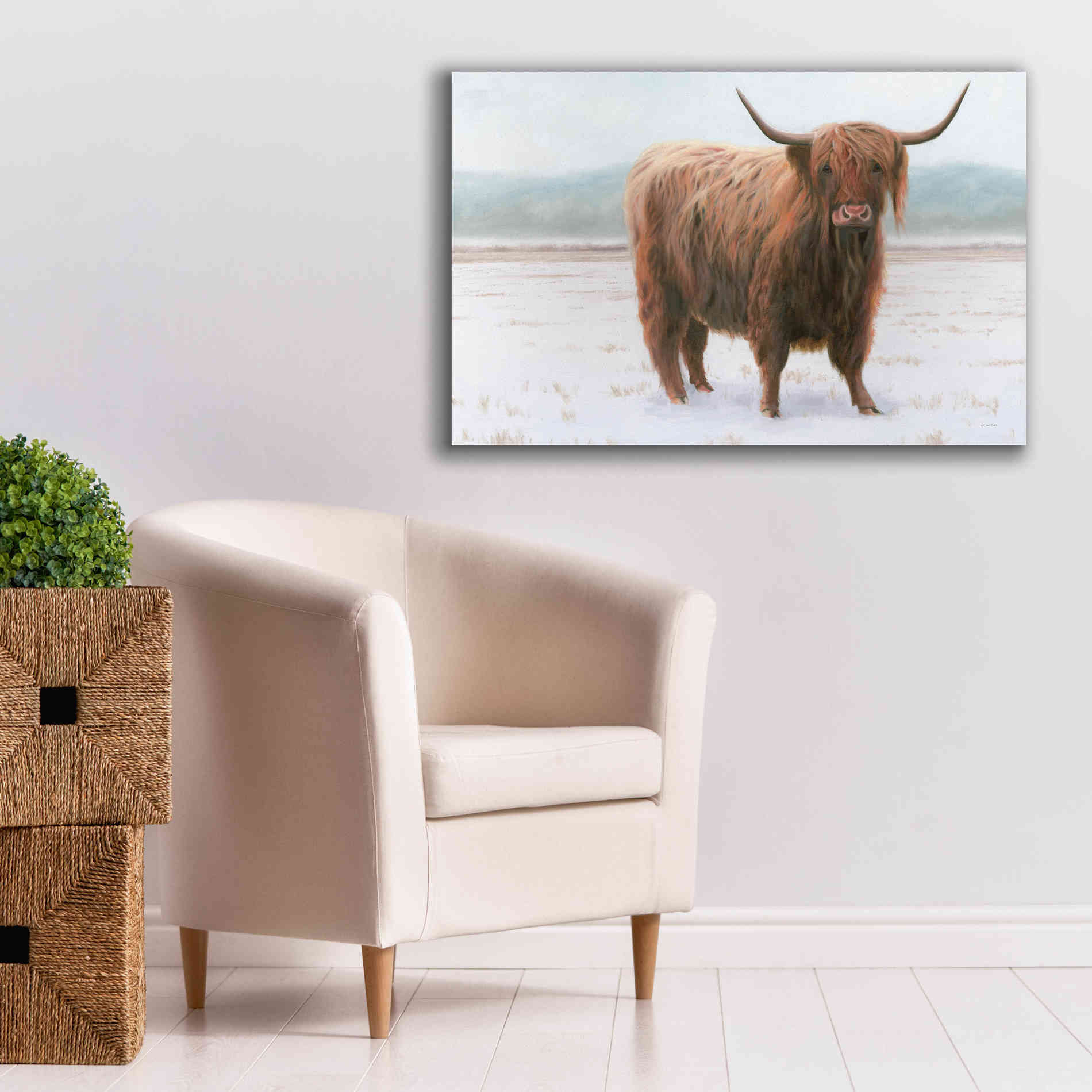 'King of the Highland Fields' by James Wiens, Canvas Wall Art,40 x 26