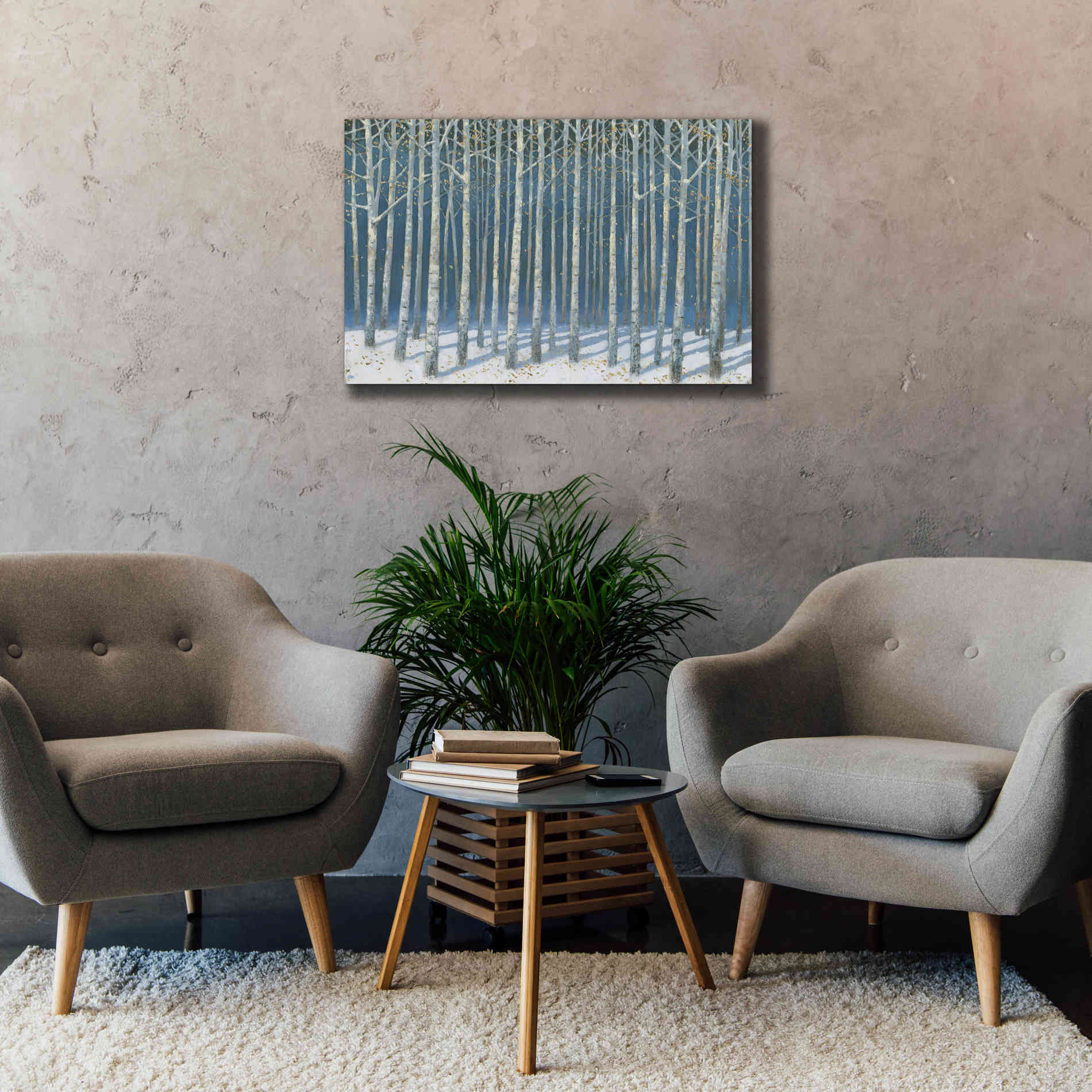 'Shimmering Birches' by James Wiens, Canvas Wall Art,40 x 26
