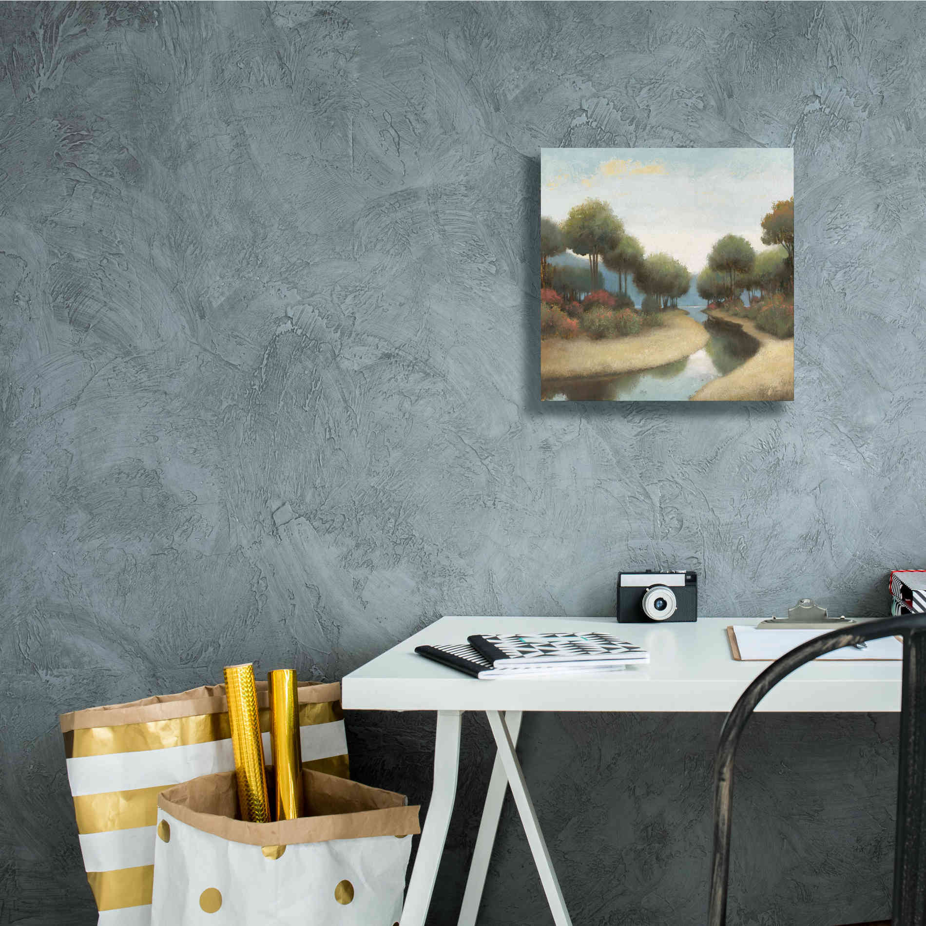 'By the Waterways I' by James Wiens, Canvas Wall Art,12 x 12