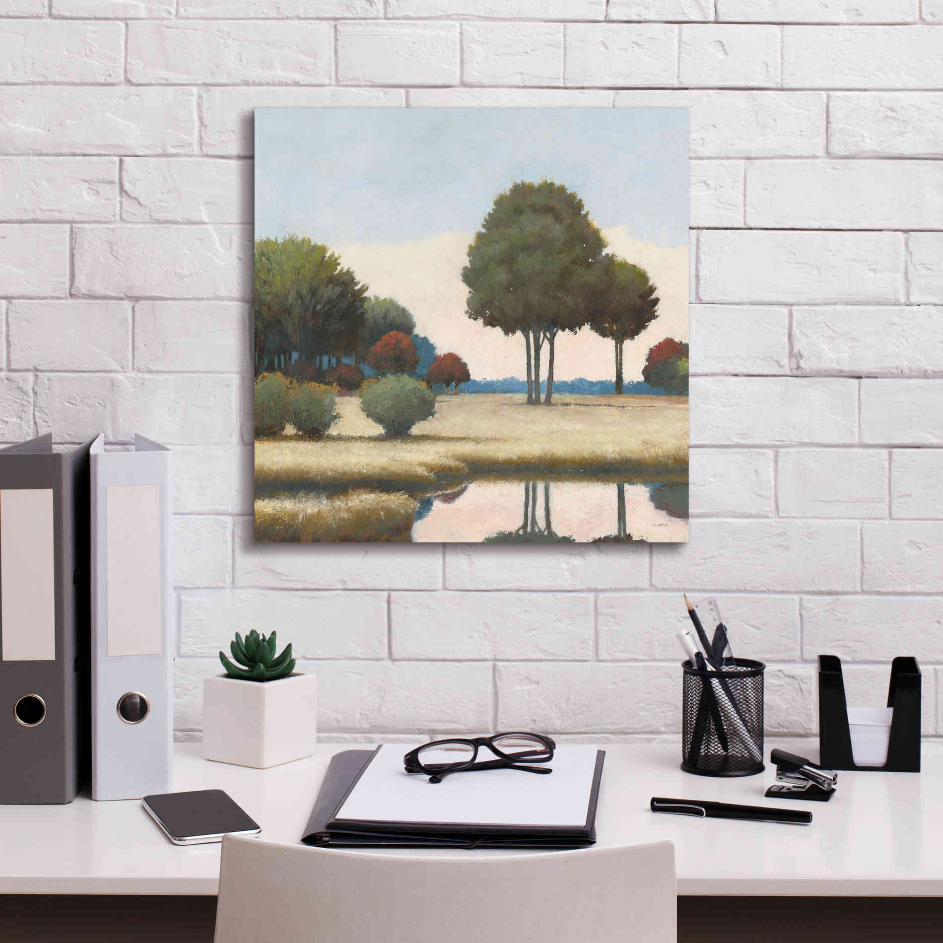 'By the Waterways II' by James Wiens, Canvas Wall Art,18 x 18