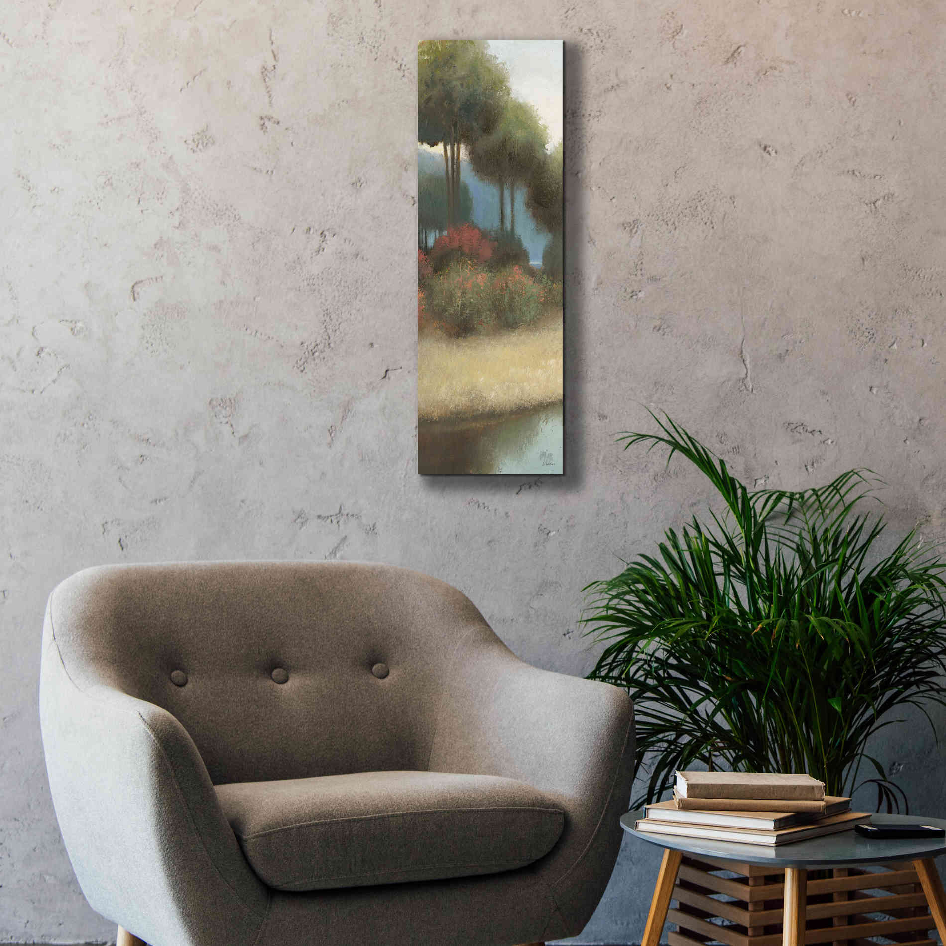 'By the Waterways Portrait I' by James Wiens, Canvas Wall Art,12 x 36