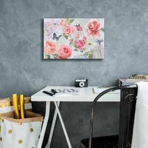 'Boho Bouquet I Blue' by James Wiens, Canvas Wall Art,18 x 12