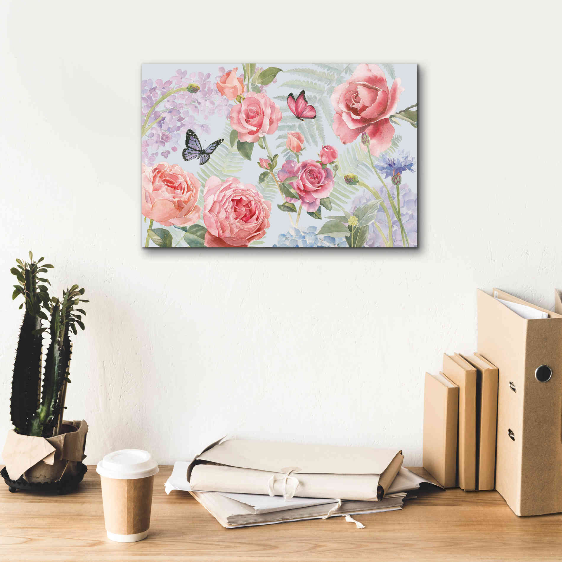 'Boho Bouquet I Blue' by James Wiens, Canvas Wall Art,18 x 12