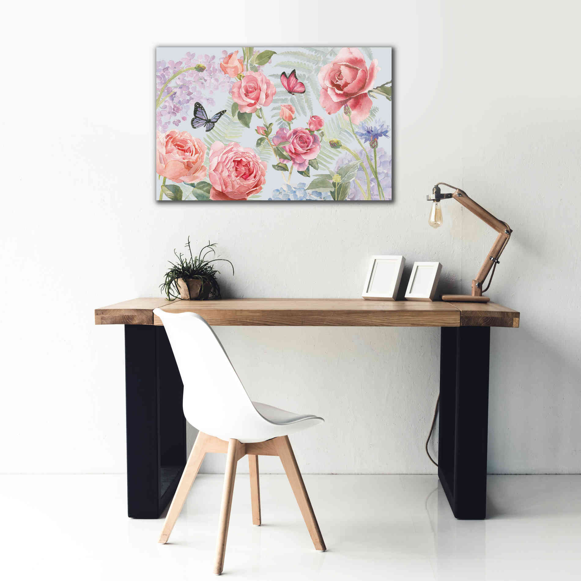 'Boho Bouquet I Blue' by James Wiens, Canvas Wall Art,40 x 26