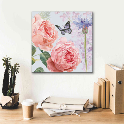 Image of 'Boho Bouquet II Blue' by James Wiens, Canvas Wall Art,18 x 18