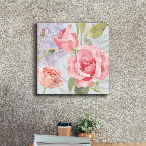 Image of 'Boho Bouquet III Blue' by James Wiens, Canvas Wall Art,18 x 18