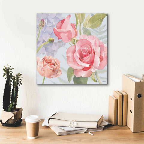 Image of 'Boho Bouquet III Blue' by James Wiens, Canvas Wall Art,18 x 18