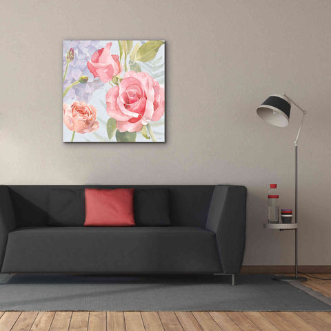 Image of 'Boho Bouquet III Blue' by James Wiens, Canvas Wall Art,37 x 37