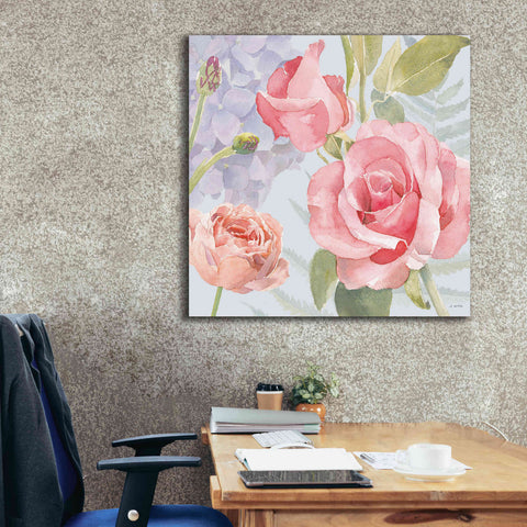 Image of 'Boho Bouquet III Blue' by James Wiens, Canvas Wall Art,37 x 37