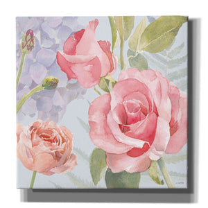 'Boho Bouquet III Blue' by James Wiens, Canvas Wall Art,12x12x1.1x0,18x18x1.1x0,26x26x1.74x0,37x37x1.74x0
