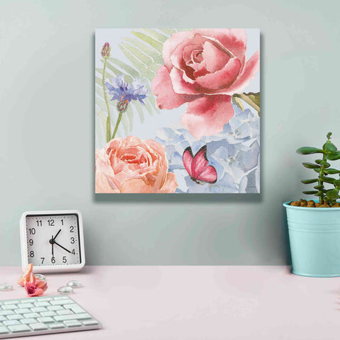 Image of 'Boho Bouquet IV Blue' by James Wiens, Canvas Wall Art,12 x 12