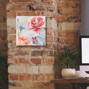 'Boho Bouquet IV Blue' by James Wiens, Canvas Wall Art,12 x 12
