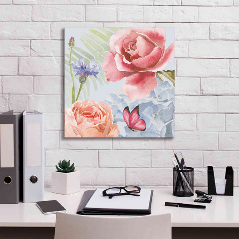 Image of 'Boho Bouquet IV Blue' by James Wiens, Canvas Wall Art,18 x 18