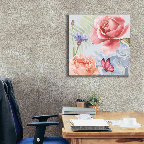 Image of 'Boho Bouquet IV Blue' by James Wiens, Canvas Wall Art,26 x 26